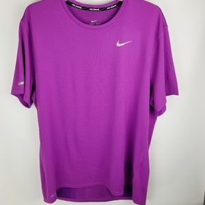 Nike running  purple men's t-shirt Dri-fit NEW XL